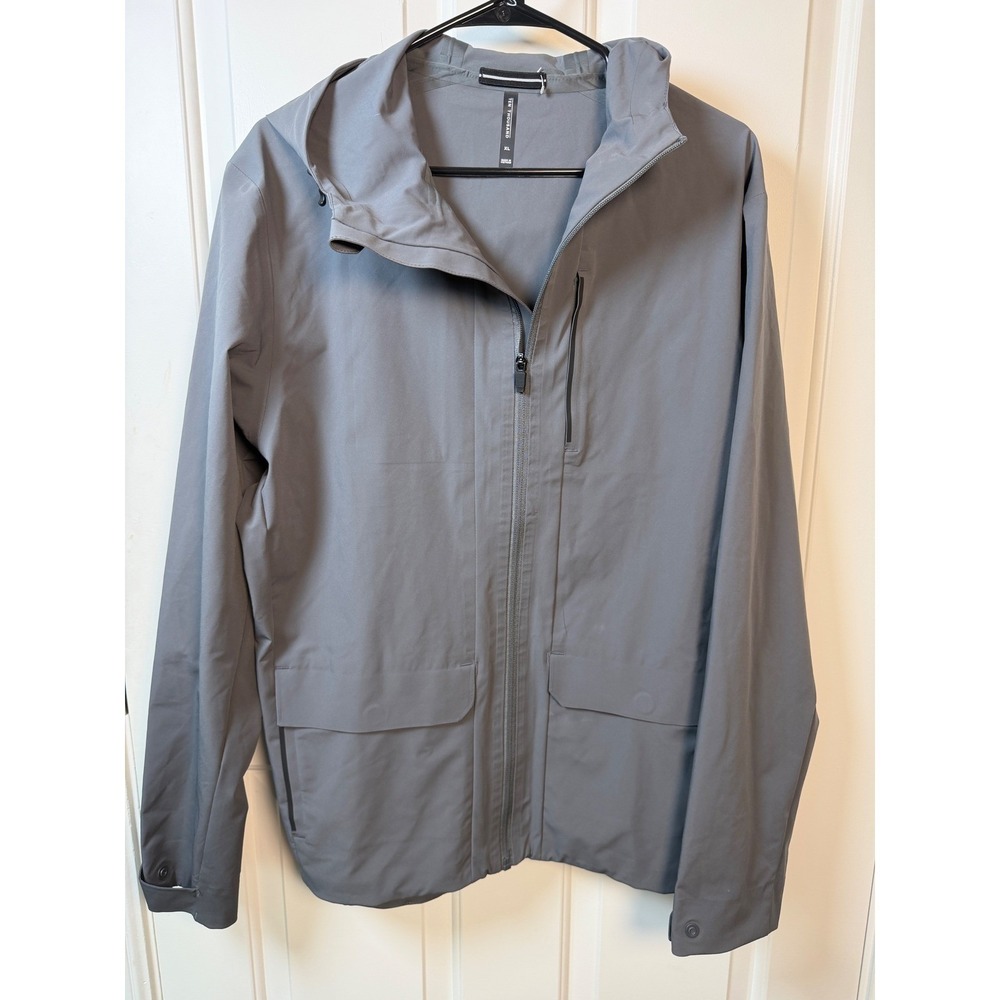 Ten Thousand Mens Full Zip Hooded Training Jacket Grey XL Activewear Coat